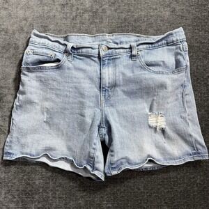 LEVI STRAUSS LEVI'S Women's Distressed Cut Blue‎ Denim Shorts Waist 32 Inch